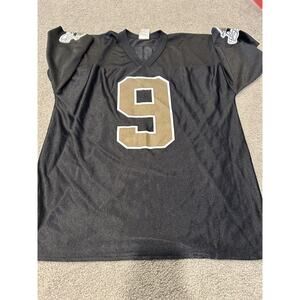 NFL Team Apparel Drew Brees Black 9# Jersey Size Large